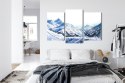 Obraz Wieloczęściowy Akwarela Górski Szczyt Canvas 120x80 LBS-4664-C120-80_1X40-80_2X40-60