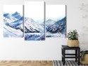 Obraz Wieloczęściowy Akwarela Górski Szczyt Canvas 120x80 LBS-4664-C120-80_1X40-80_2X40-60
