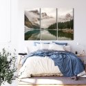 Obraz Wieloczęściowy Jezioro Moraine W Parku Narodowym Banff, Kanada Canvas 120x80 LBS-4355-C120-80_3X40-80