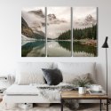 Obraz Wieloczęściowy Jezioro Moraine W Parku Narodowym Banff, Kanada Canvas 120x80 LBS-4355-C120-80_3X40-80