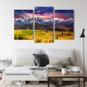Obraz Wieloczęściowy Krajobraz Z Polskimi Tatrami 3D Canvas 120x80 LBS-4366-C120-80_1X40-80_2X40-60