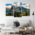 Obraz Wieloczęściowy Widok Włoskich Dolomitów 3D Canvas 120x80 LBS-4446-C120-80_1X40-80_2X40-60
