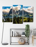 Obraz Wieloczęściowy Widok Włoskich Dolomitów 3D Canvas 120x80 LBS-4446-C120-80_1X40-80_2X40-60