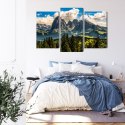 Obraz Wieloczęściowy Widok Włoskich Dolomitów 3D Canvas Naturalny 90x60 LBS-4446-NC90-60_1X30-60_2X30-45
