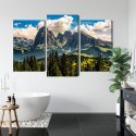 Obraz Wieloczęściowy Widok Włoskich Dolomitów 3D Canvas Naturalny 90x60 LBS-4446-NC90-60_1X30-60_2X30-45