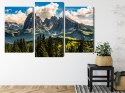 Obraz Wieloczęściowy Widok Włoskich Dolomitów 3D Canvas Naturalny 90x60 LBS-4446-NC90-60_1X30-60_2X30-45