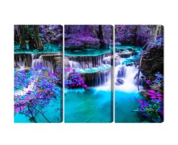 Obraz Wieloczęściowy Wodospad Huay Mae Khamin Canvas 120x80 LBS-3232-C120-80_3X40-80