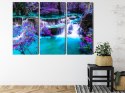 Obraz Wieloczęściowy Wodospad Huay Mae Khamin Canvas 120x80 LBS-3232-C120-80_3X40-80