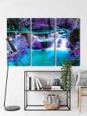 Obraz Wieloczęściowy Wodospad Huay Mae Khamin Canvas 120x80 LBS-3232-C120-80_3X40-80
