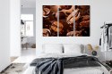 Obraz Wieloczęściowy Brązowe Ziarna Kawy Canvas 120x80 LBS-3110-C120-80_3X40-80