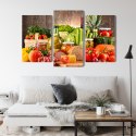 Obraz Wieloczęściowy Deska Obfitości Canvas 120x80 LBS-3076-C120-80_1X40-80_2X40-60