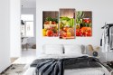 Obraz Wieloczęściowy Deska Obfitości Canvas 120x80 LBS-3076-C120-80_1X40-80_2X40-60