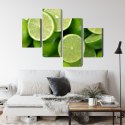 Obraz Wieloczęściowy Połówki Limonki Canvas 120x75 LBS-3018-C120-75_2X30-75_2X30-45