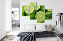 Obraz Wieloczęściowy Połówki Limonki Canvas 120x75 LBS-3018-C120-75_2X30-75_2X30-45