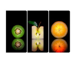 Obraz Wieloczęściowy Połówki Owoców Canvas 120x80 LBS-3040-C120-80_3X40-80