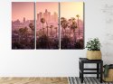 Obraz Wieloczęściowy Centrum Los Angeles O Zachodzie Słońca Canvas 120x80 LBS-2899-C120-80_3X40-80
