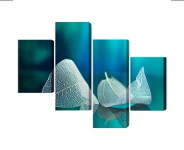 Obraz Wieloczęściowy Delikatne Liście Z Bliska Canvas 120x75 LBS-3896-C120-75_2X30-75_2X30-45