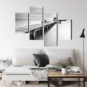 Obraz Wieloczęściowy Drewniane Molo Canvas 120x75 LBS-4587-C120-75_2X30-75_2X30-45
