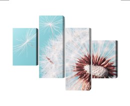 Obraz Wieloczęściowy Kwiat Mniszka Lekarskiego W Skali Makro Canvas Naturalny 80x50 LBS-3936-NC80-50_2X20-50_2X20-30