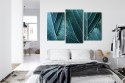 Obraz Wieloczęściowy Liście W Skali Makro Z Efektem 3D Canvas Naturalny 90x60 LBS-3919-NC90-60_1X30-60_2X30-45