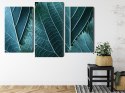 Obraz Wieloczęściowy Liście W Skali Makro Z Efektem 3D Canvas Naturalny 90x60 LBS-3919-NC90-60_1X30-60_2X30-45