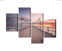 Obraz Wieloczęściowy Molo W Gdyni Orłowie Canvas 120x75 LBS-2283-C120-75_2X30-75_2X30-45