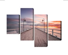 Obraz Wieloczęściowy Molo W Gdyni Orłowie Canvas Naturalny 80x50 LBS-2283-NC80-50_2X20-50_2X20-30