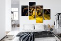 Obraz Wieloczęściowy Osa W Skali Makro Canvas 120x75 LBS-3676-C120-75_2X30-75_2X30-45
