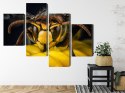 Obraz Wieloczęściowy Osa W Skali Makro Canvas Naturalny 80x50 LBS-3676-NC80-50_2X20-50_2X20-30