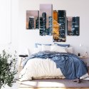 Obraz Wieloczęściowy Panorama Centrum Moskwy I Drapaczy Chmur Canvas 120x75 LBS-2857-C120-75_2X30-75_2X30-45