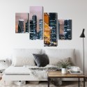 Obraz Wieloczęściowy Panorama Centrum Moskwy I Drapaczy Chmur Canvas 120x75 LBS-2857-C120-75_2X30-75_2X30-45
