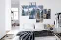 Obraz Wieloczęściowy Panorama Miasta Dubaj We Mgle Canvas 120x75 LBS-2897-C120-75_2X30-75_2X30-45