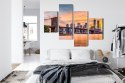 Obraz Wieloczęściowy Panoramiczny Krajobraz Nowego Jorku Canvas 120x75 LBS-2047-C120-75_2X30-75_2X30-45