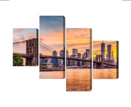 Obraz Wieloczęściowy Panoramiczny Krajobraz Nowego Jorku Canvas Naturalny 80x50 LBS-2047-NC80-50_2X20-50_2X20-30