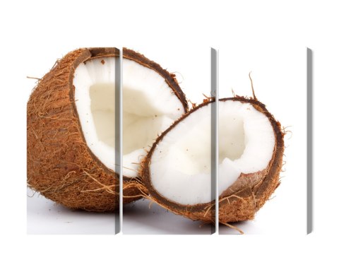 Obraz Wieloczęściowy Połówki Kokosa Canvas 120x80 LBS-2990-C120-80_3X40-80
