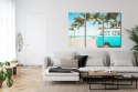 Obraz Wieloczęściowy Retro Samochód Na Plaży 3D Canvas 120x80 LBS-2500-C120-80_3X40-80