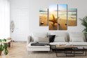Obraz Wieloczęściowy Rozgwiazda Na Plaży 3D Canvas 80x60 LBS-2111-C80-60_2X20-60_2X20-40