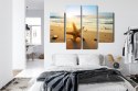 Obraz Wieloczęściowy Rozgwiazda Na Plaży 3D Canvas Naturalny 80x60 LBS-2111-NC80-60_2X20-60_2X20-40