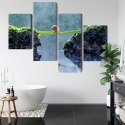 Obraz Wieloczęściowy Ślimak W Deszczu Canvas Naturalny 80x50 LBS-3887-NC80-50_2X20-50_2X20-30