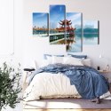 Obraz Wieloczęściowy Słynna Atrakcja Turystyczna Kaohsiung Canvas 120x75 LBS-2872-C120-75_2X30-75_2X30-45