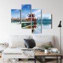 Obraz Wieloczęściowy Słynna Atrakcja Turystyczna Kaohsiung Canvas 120x75 LBS-2872-C120-75_2X30-75_2X30-45