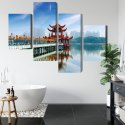 Obraz Wieloczęściowy Słynna Atrakcja Turystyczna Kaohsiung Canvas 120x75 LBS-2872-C120-75_2X30-75_2X30-45