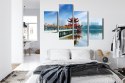 Obraz Wieloczęściowy Słynna Atrakcja Turystyczna Kaohsiung Canvas 120x75 LBS-2872-C120-75_2X30-75_2X30-45
