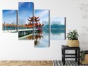 Obraz Wieloczęściowy Słynna Atrakcja Turystyczna Kaohsiung Canvas 120x75 LBS-2872-C120-75_2X30-75_2X30-45