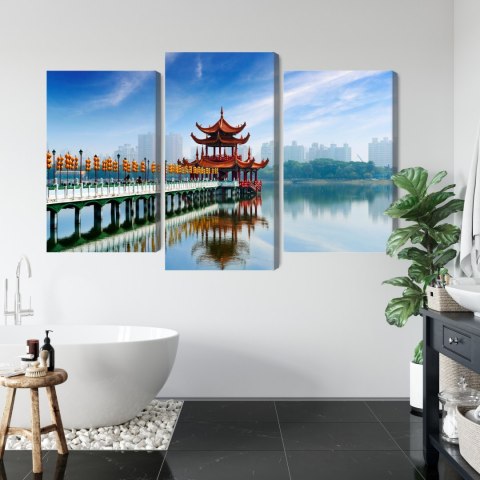 Obraz Wieloczęściowy Słynna Atrakcja Turystyczna Kaohsiung Canvas Naturalny 90x60 LBS-2870-NC90-60_1X30-60_2X30-45