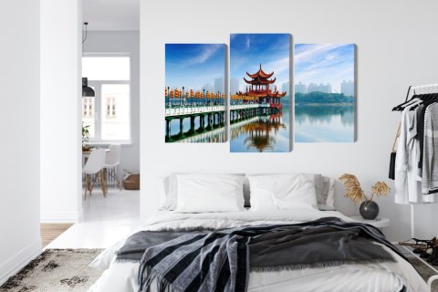 Obraz Wieloczęściowy Słynna Atrakcja Turystyczna Kaohsiung Canvas Naturalny 90x60 LBS-2870-NC90-60_1X30-60_2X30-45