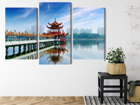 Obraz Wieloczęściowy Słynna Atrakcja Turystyczna Kaohsiung Canvas Naturalny 90x60 LBS-2870-NC90-60_1X30-60_2X30-45