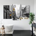 Obraz Wieloczęściowy Widok Ulicy W Amerykańskim Mieście Canvas Naturalny 90x60 LBS-2130-NC90-60_1X30-60_2X30-45