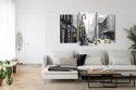 Obraz Wieloczęściowy Widok Ulicy W Amerykańskim Mieście Canvas Naturalny 90x60 LBS-2130-NC90-60_1X30-60_2X30-45
