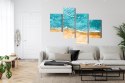 Obraz Wieloczęściowy Widok Z Lotu Ptaka Na Ocean I Plażę Canvas 120x75 LBS-2117-C120-75_2X30-75_2X30-45